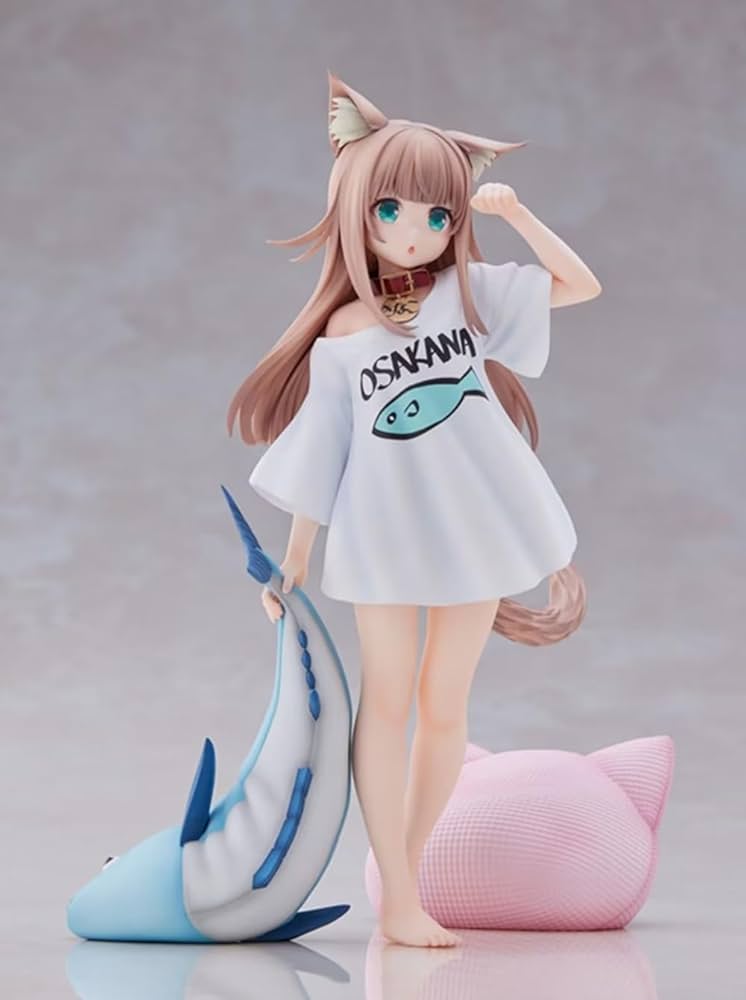 アニメキャラクター フィギュア 猫耳 紫色 Amazon.co.jp: アニメフィギュア きなこ ゴールデンヘッド 1/6